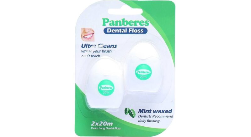 نخ دندان پنبه ریز مدل Mint Waxed بسته 2 عددی سبز