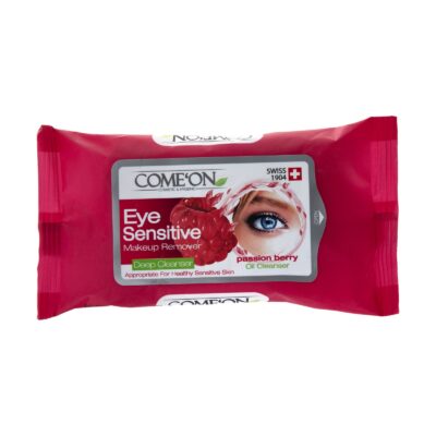 دستمال مرطوب پاک کننده آرایش چشم کامان مدل EYE SENSITIVE قرمز